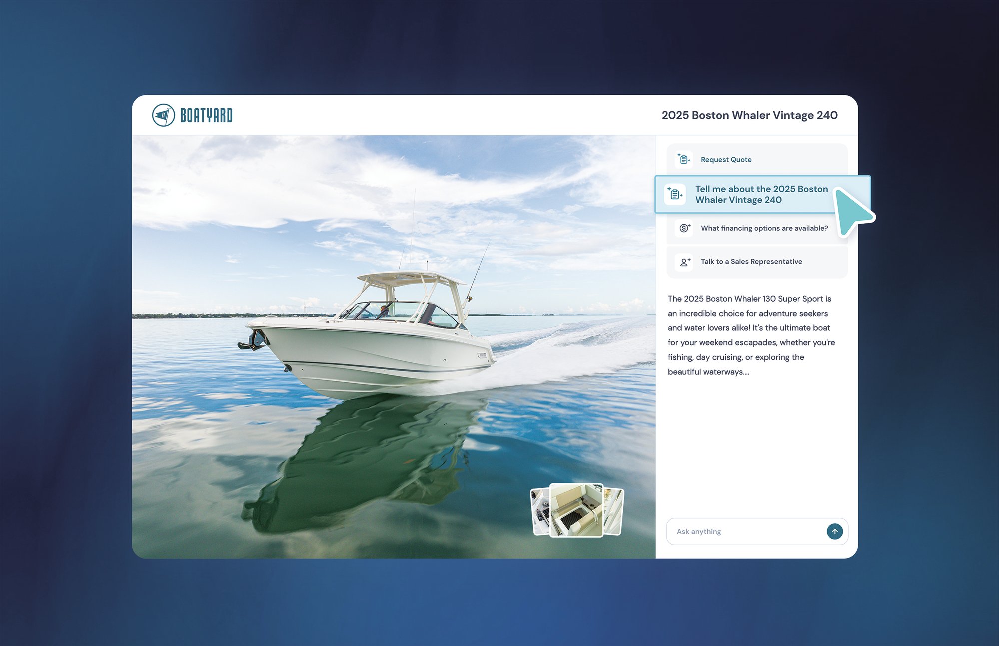 Boatyard Websites with AI Sales Agents for Boat Sales