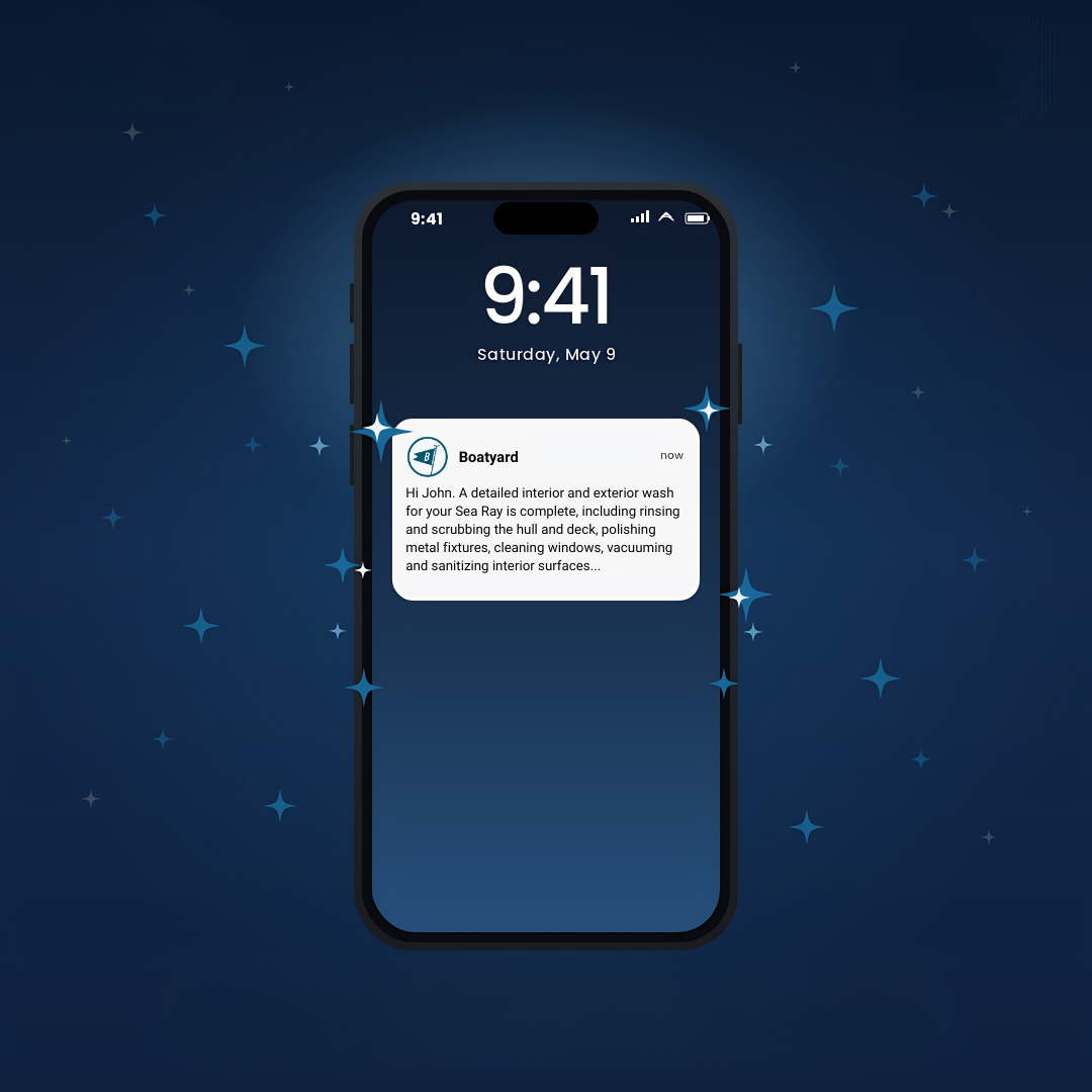Boatyard AI Status Updates product preview