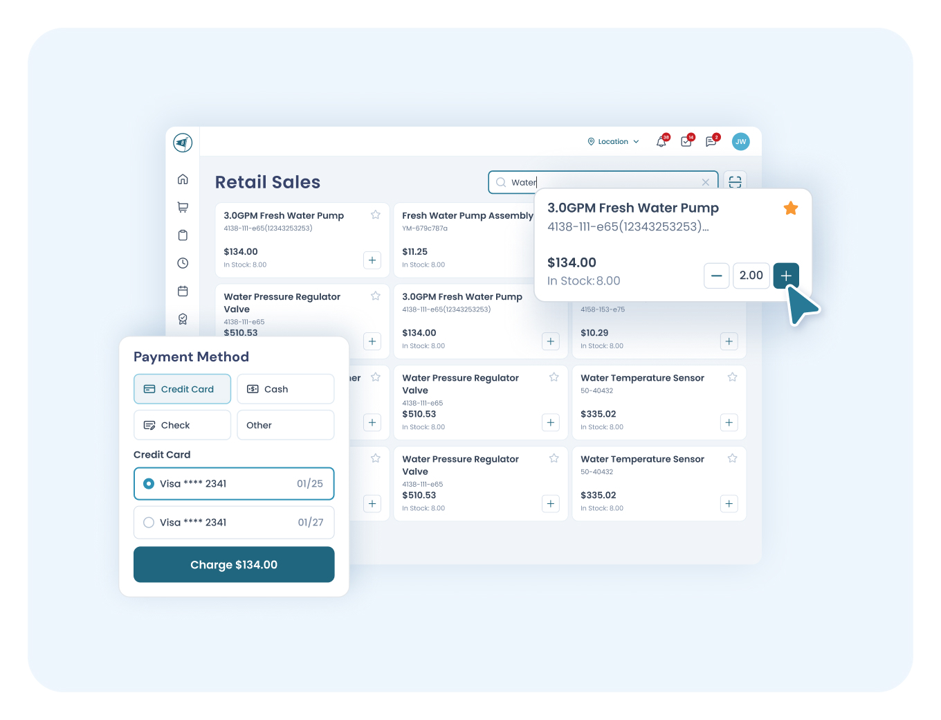 Marina point of sale system in Boatyard